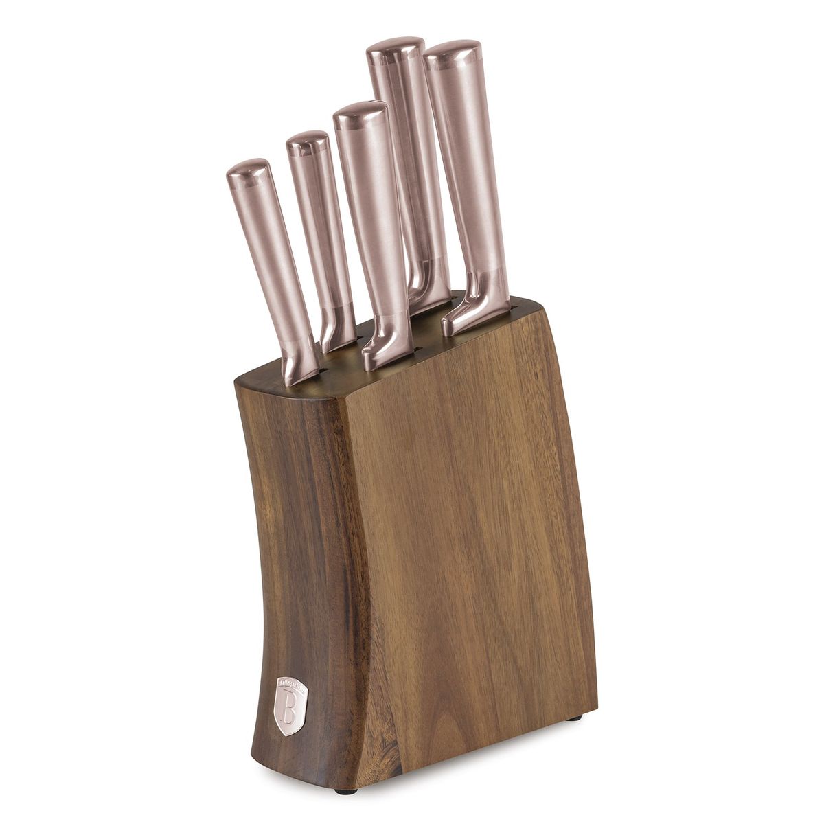 BERLINGER HAUS - SET DE CUCHILLOS 6 PZS CON SOPORTE BLACK ROSE ACERO INOXIDABLE