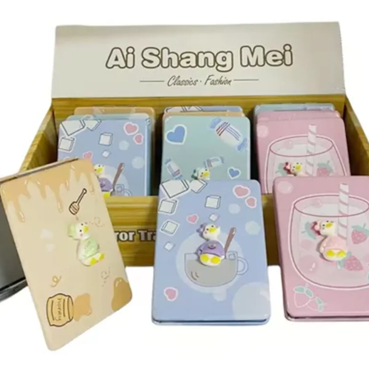 GENERICO - Pack X 12 Espejo Plegable De Cartera Con Diseños 1481a-29