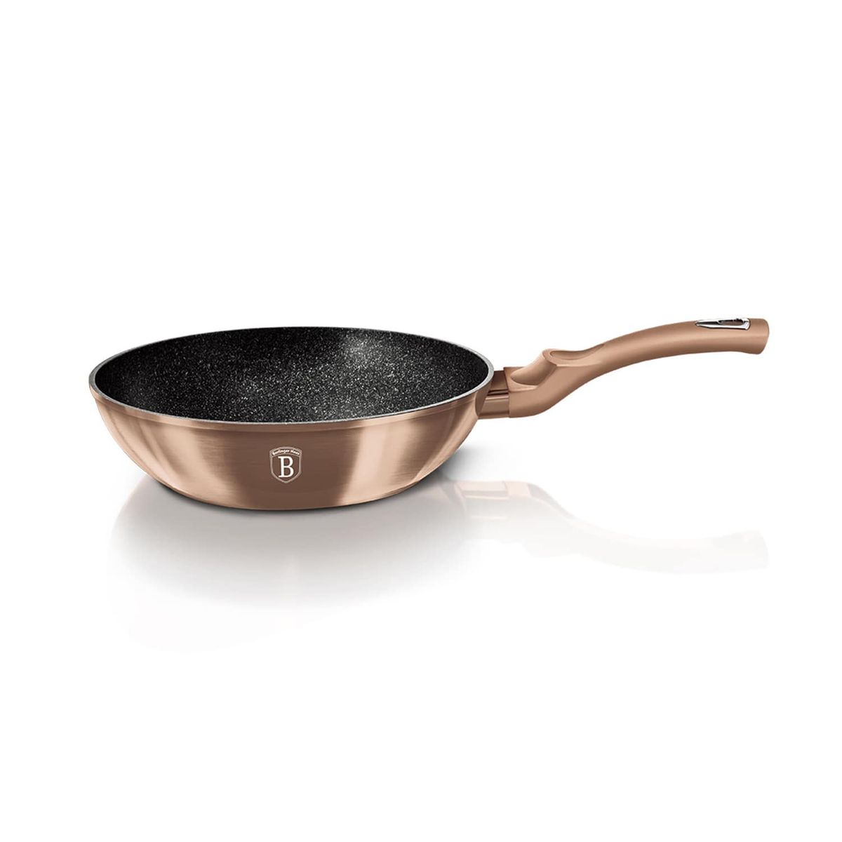 BERLINGER HAUS - WOK 28 CM METALLIC LINE ROSE GOLDEN EDITION ANTIADHERENTE  3,2 LTS