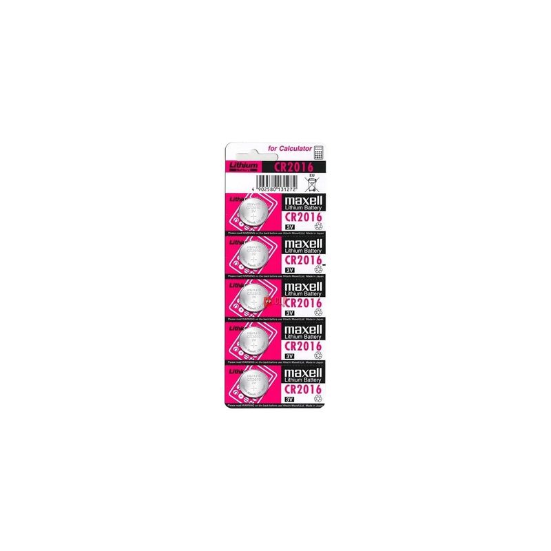 MAXELL - 5 Pilas Maxell Cr2016 Tipo Botón - SC