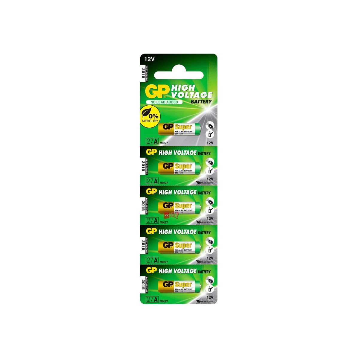 GP BATTERIES - 5 Pilas Gp 27a 12v High Voltaje Alcalina - SC