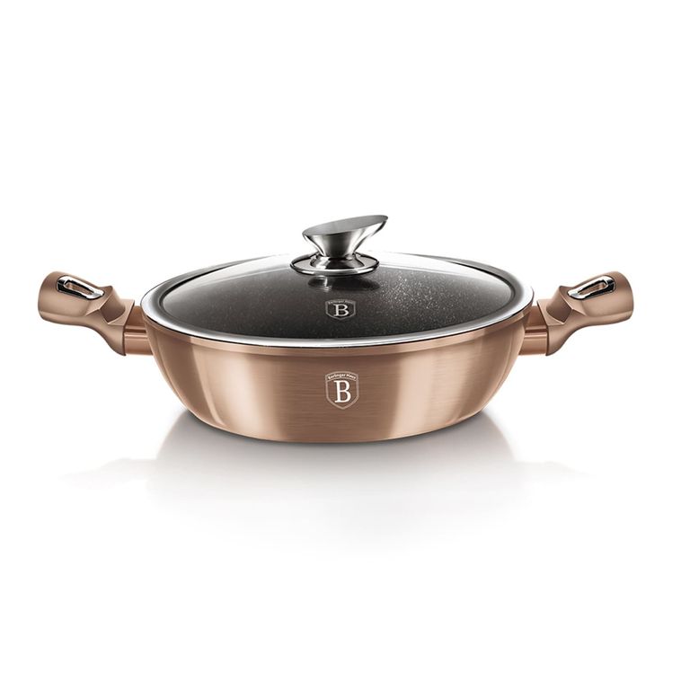 OLLA CON TAPA 2 PZS 28 CM METALLIC LINE ROSE GOLDEN ANTIADHERENTE