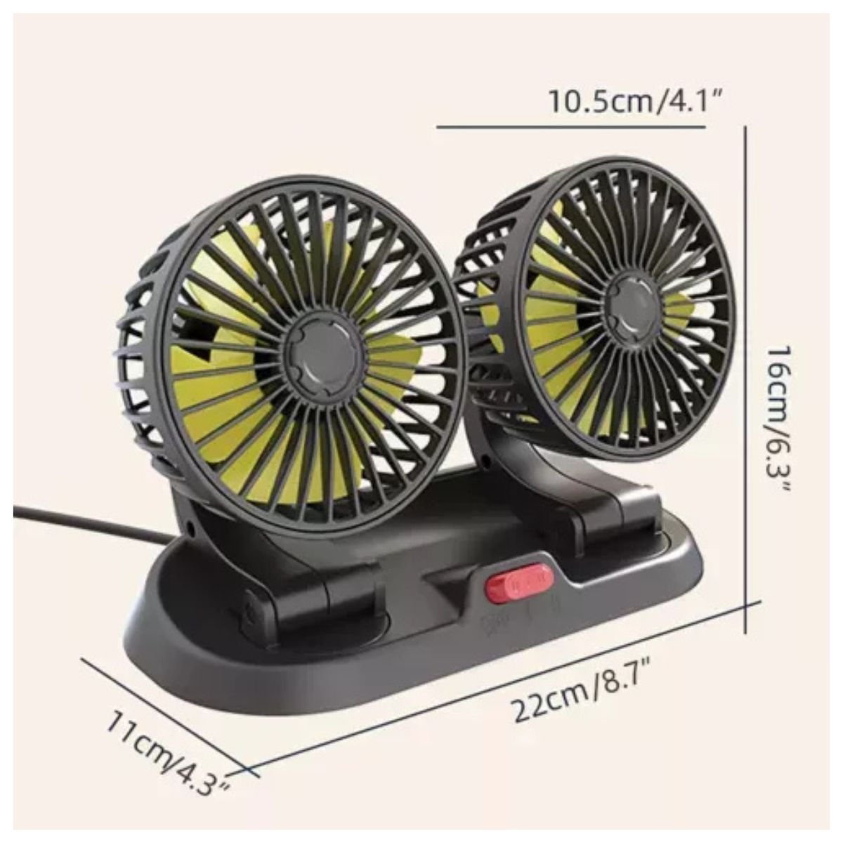 GENERICO - Ventilador Dúo Para Automóvil