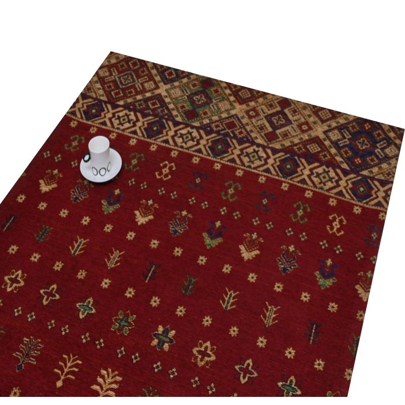 GENERICO - Alfombra Jacquard Vintage Burdeo 150 X 240 mts