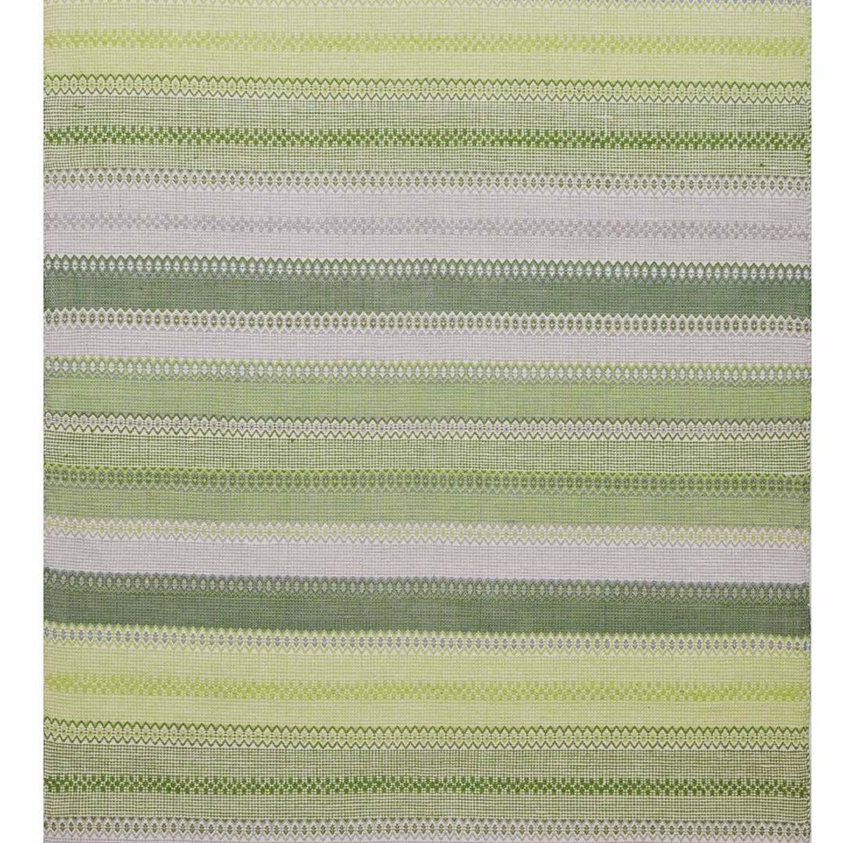 DECOGHAR - Alfombra Kelim Boho Stripes Con Antideslizante Verde 180 X 280 mts