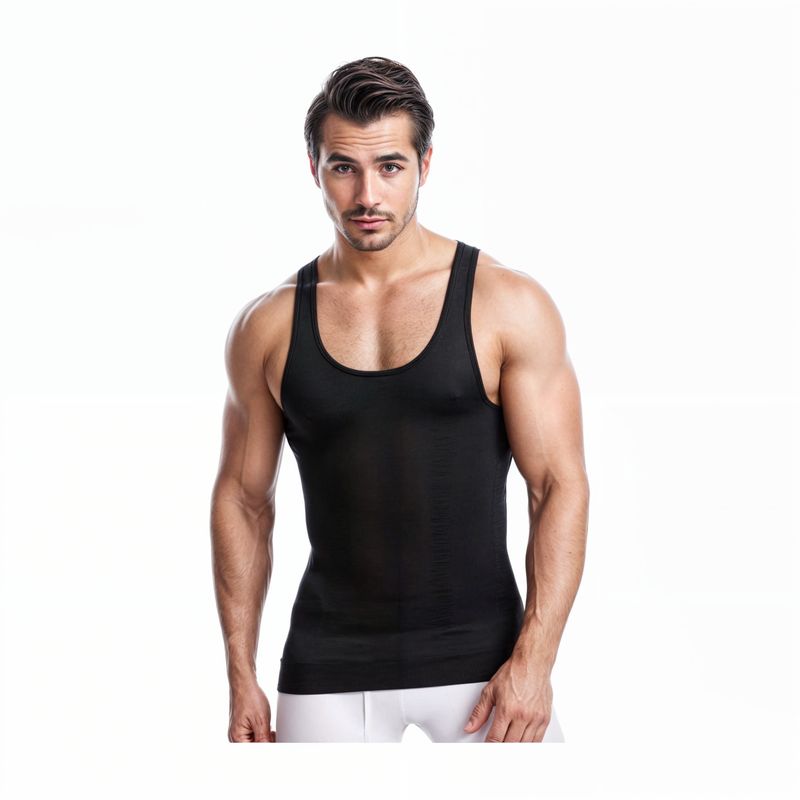 VICALLY FASHION - Camiseta Polera Faja Reductora Compresora Modeladora Hombre