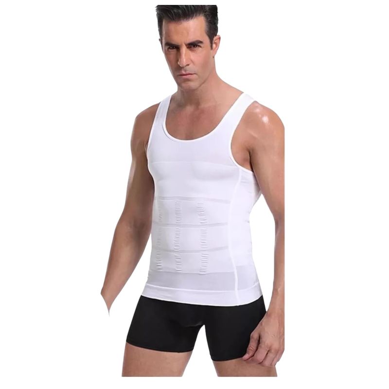 VICALLY FASHION - Camiseta Polera Faja Reductora Compresora Modeladora Hombre