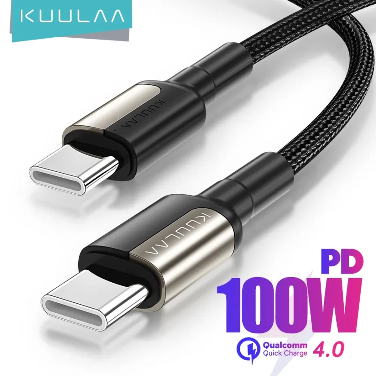 KUULAA - Cable Tipo C Carga Ultra Rápida 100w Para Mac Apple Samsung Notebook