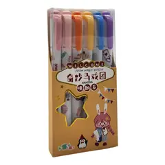 GENERICO - Set Lapices Destacadores 6 Colores Mundo Magico