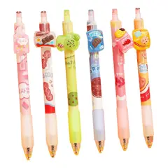 GENERICO - Set 6 Lapices Estilo Boligrafos Kawaii Alimentos Lapiz Cute