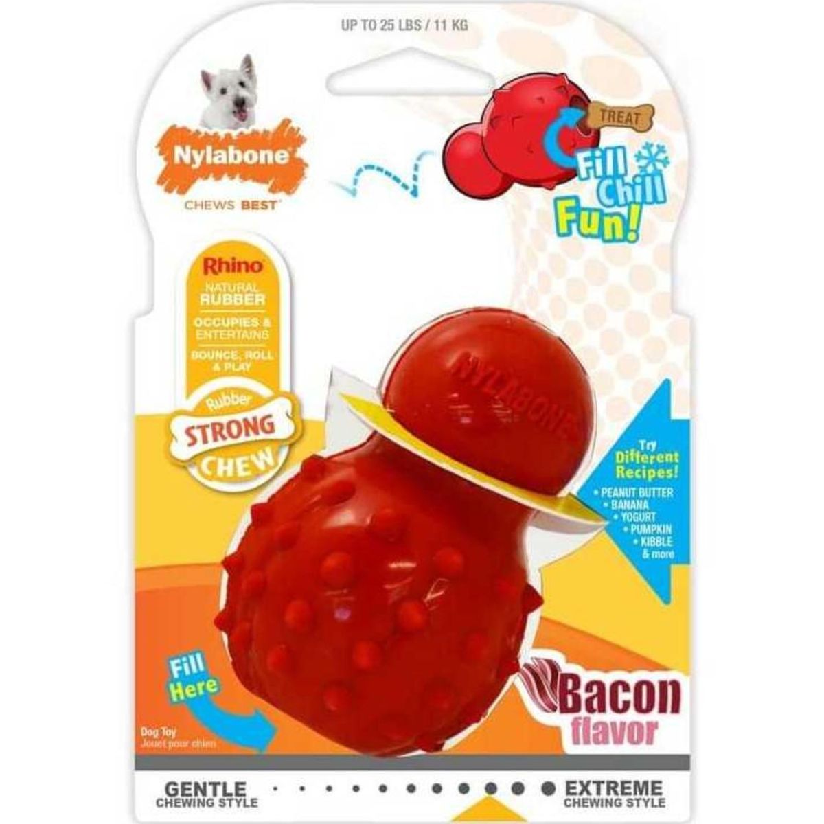 NYLABONE - Cono Nylabone Sabor Tocino Para Perros Talla L Hasta 23 kg