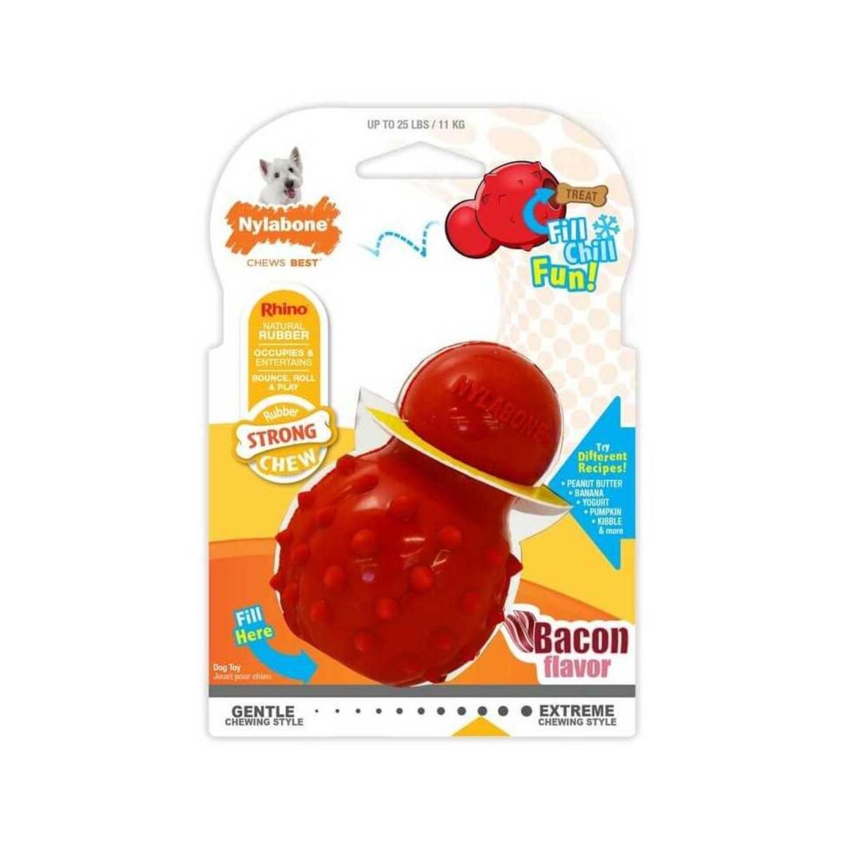 NYLABONE - Cono Nylabone Sabor Tocino Para Perros Talla L Hasta 23 kg