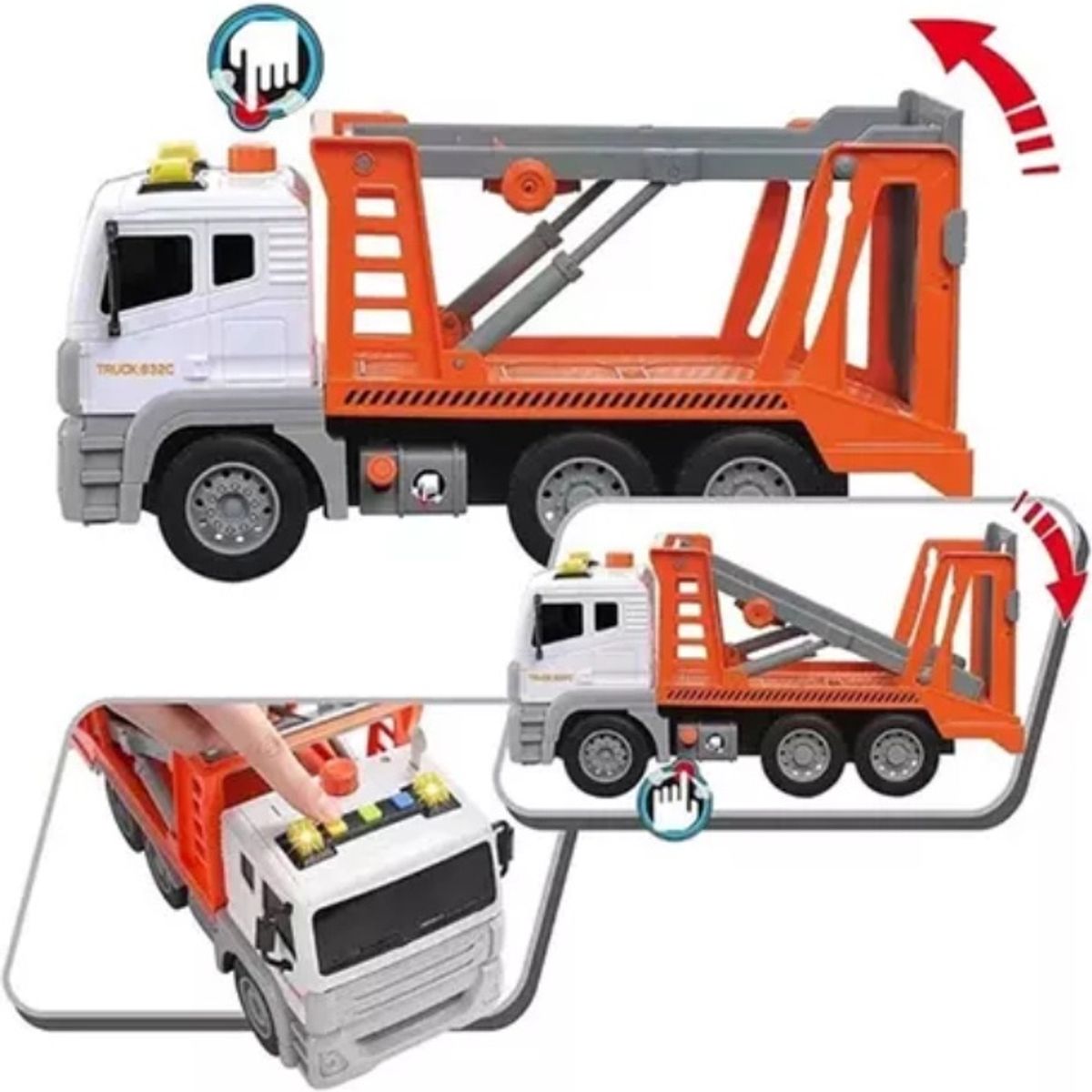 GENERICO - Camion Grua Vehiculo De Friccion Con Luces Y Sonido Grande