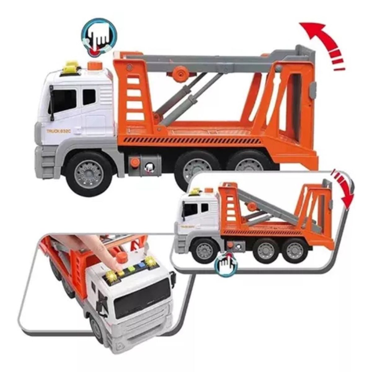 GENERICO - Camion Grua Vehiculo De Friccion Con Luces Y Sonido Grande