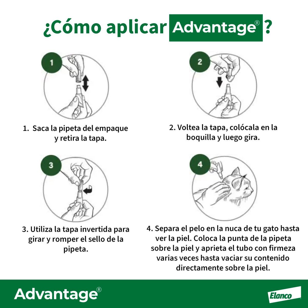 ELANCO - Antiparasitario Gatos Advantage  4 a 8kg (0.8ml)