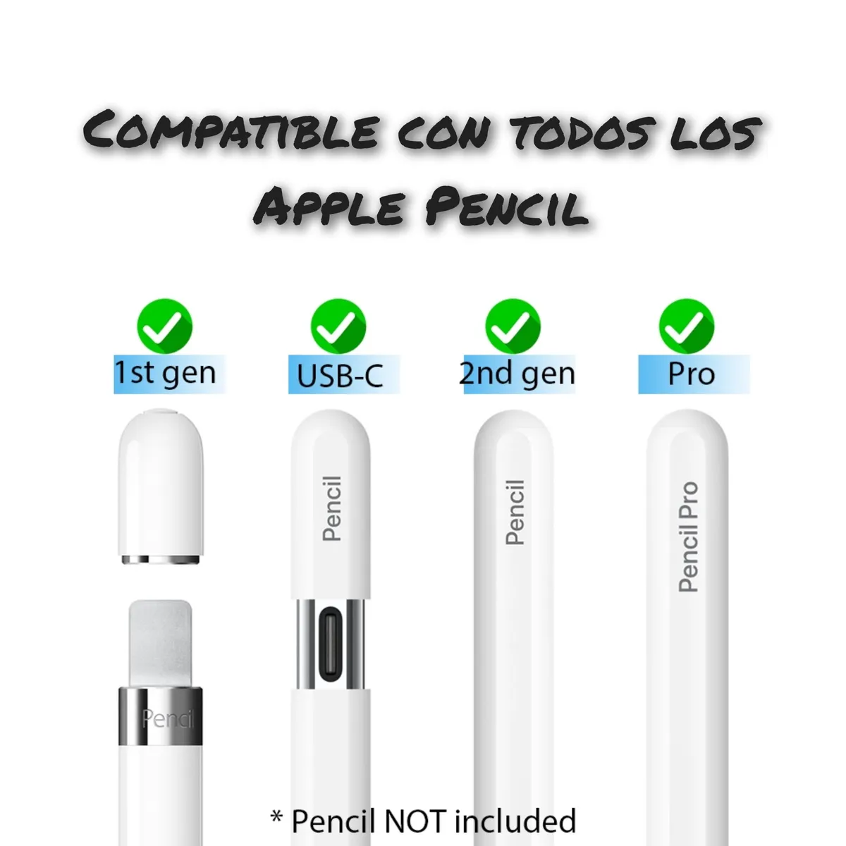 URBANCASE - Protector UrbanCase Compatible con Pencil 1° y 2° G. Pencil USB-C y Pro