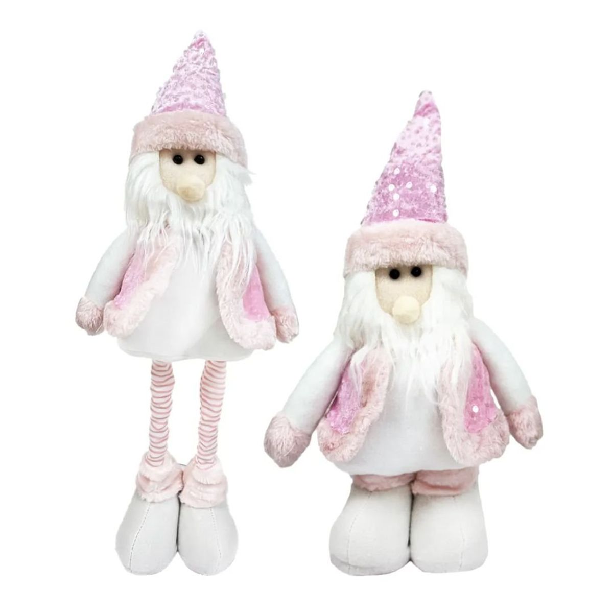 GENERICO - Monos Patas Largas Navideño 60 cm - Remy Navideño Rosado