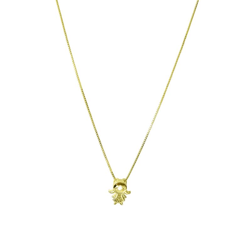 ANDREA COGGIOLA JOYAS - Collar Niña Circón Enchapado Oro 18K