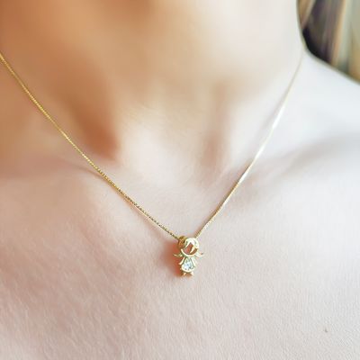 Imagen 2 del producto Collar Niña Circón Enchapado Oro 18K