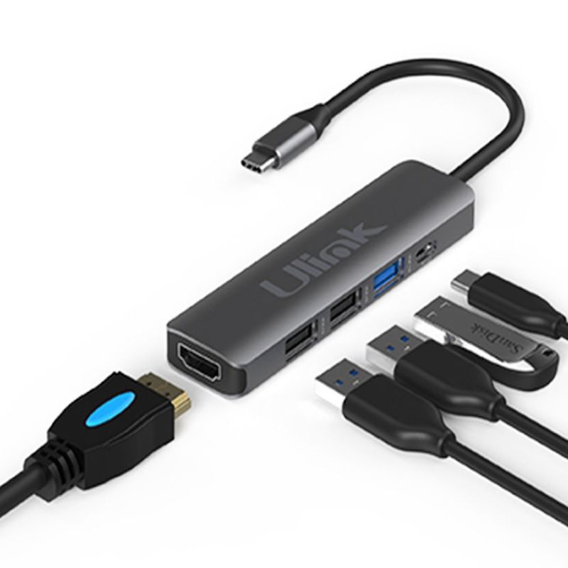TP LINK - ADAPTADOR USB-C A HDMI, USB 3.0, 2 USB 2.0, USB-C CARGA