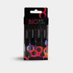 GENERICO - Set 4 Pinzas Framar Anti Oxido Modelo Borde Metálico Negro
