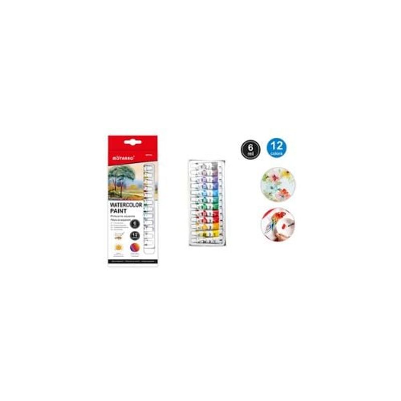 GENERICO - Pinturas De Acuarela 6ML 12Pcs