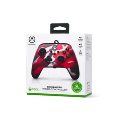 POWER A - Control PowerA Enhanced Wired - Metallic Red Camo - Xbox S/X