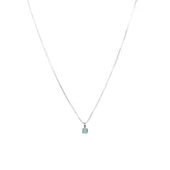 COGGIOLA - Collar Calcedonia Cuadrado Veneciana Plata Fina 925