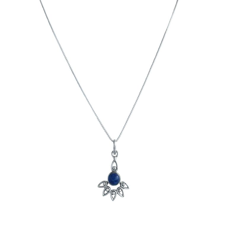 ANDREA COGGIOLA JOYAS - Collar Disha Lapislázuli Plata Fina 925