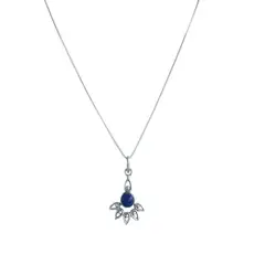 ANDREA COGGIOLA JOYAS - Collar Disha Lapislázuli Plata Fina 925