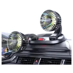 GENERICO - Mini Ventilador Universal De Doble Cabezal Para Auto
