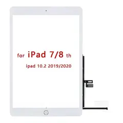 GENERICO - Pantalla Táctil de repuesto con Botón Home para iPad 10.2 Blanco