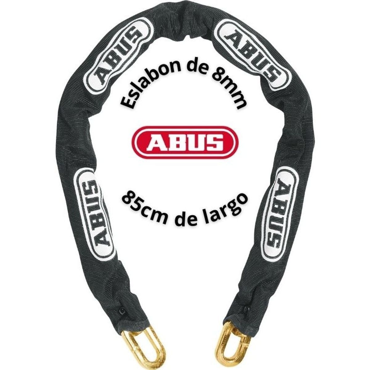 ABUS - Cadena Acero Serie 8KS 85cm Endurecido Alta Seguridad
