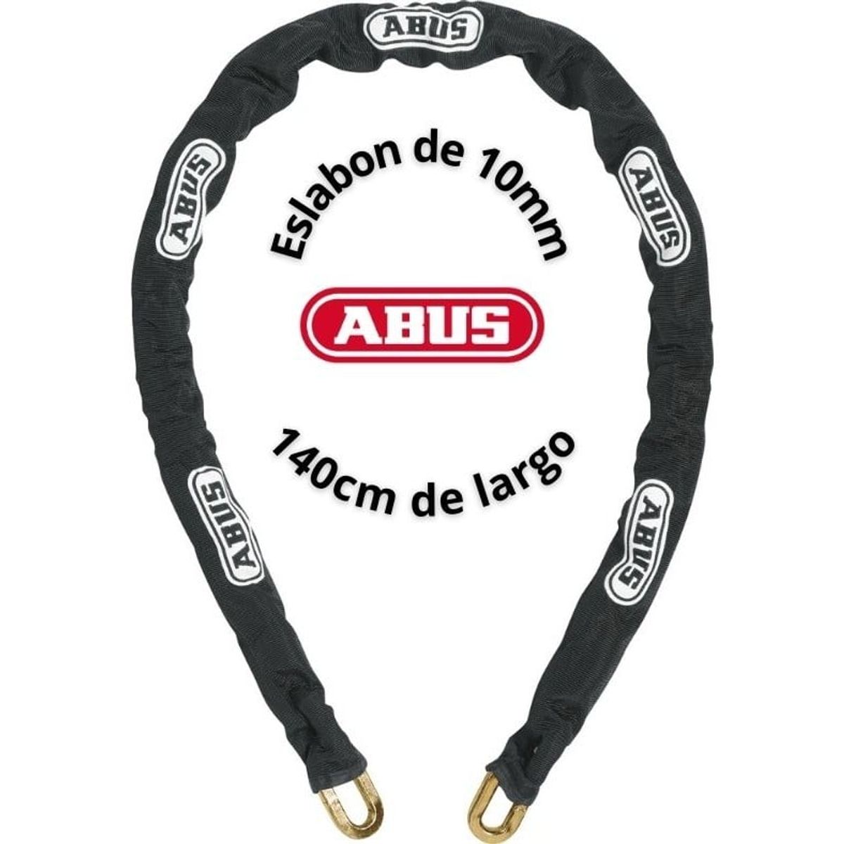 ABUS - Cadena Acero Serie 10KS 140cm Endurecido Alta Seguridad