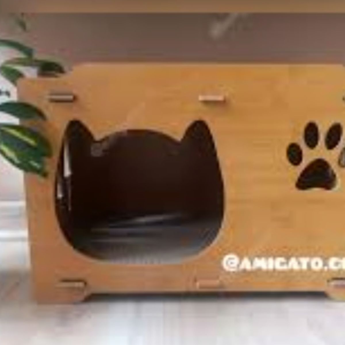 GENERICO - Cama Para Gatos Casa De Madera