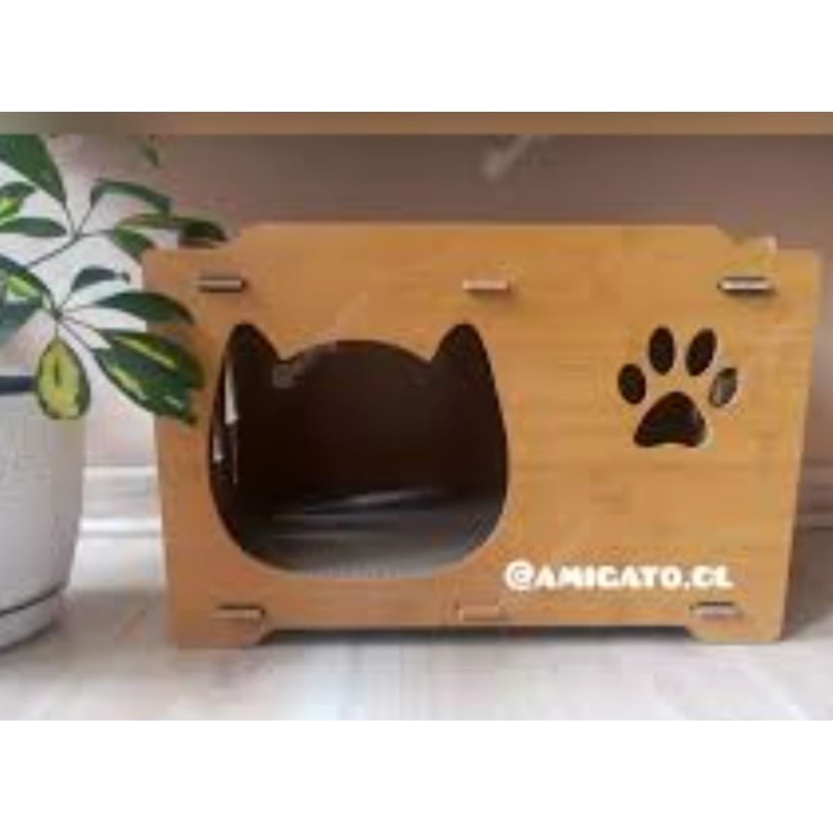 GENERICO - Cama Para Gatos Casa De Madera