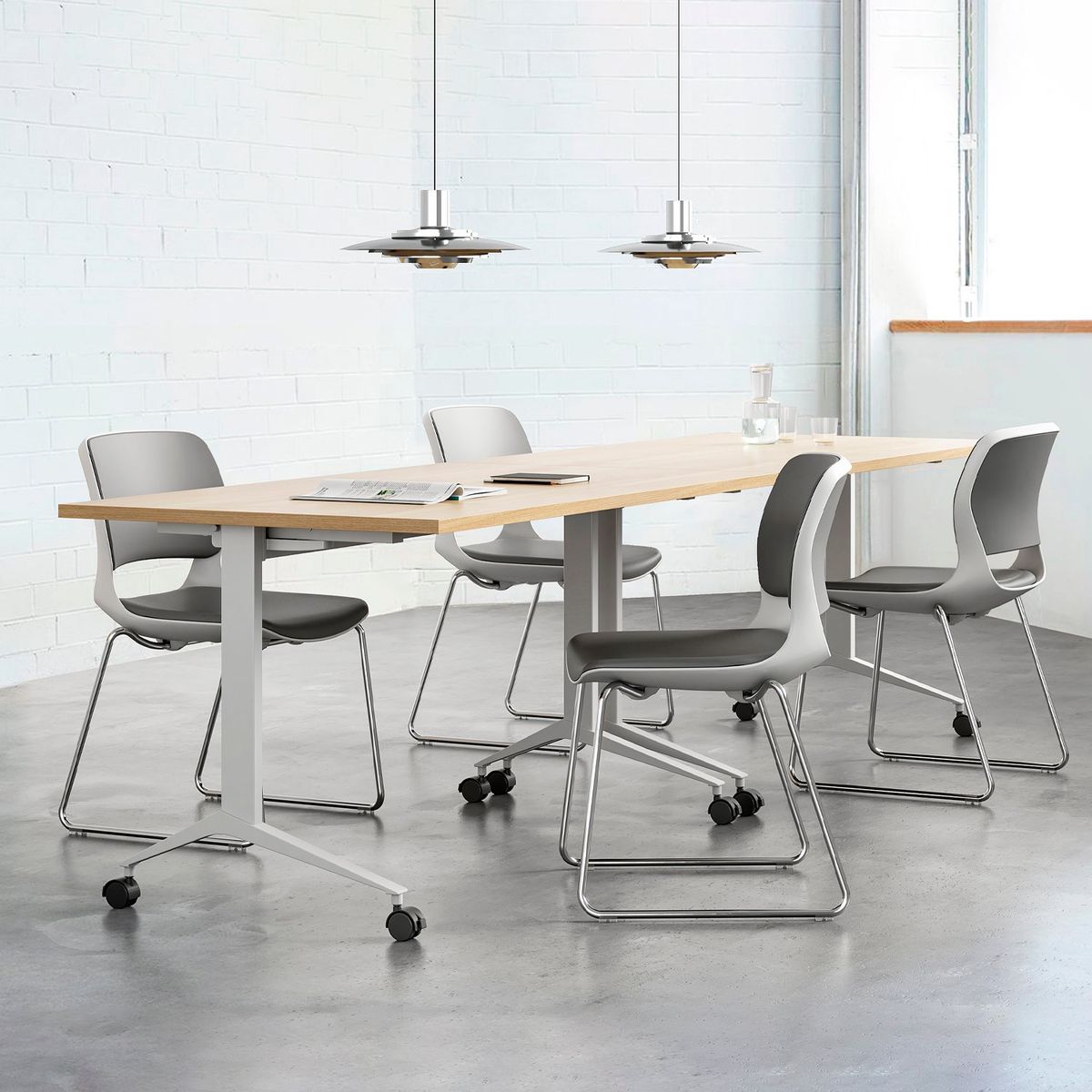 FORM OFFICE - Escritorio Space Plegable 150x70 Natura/Blanco Form