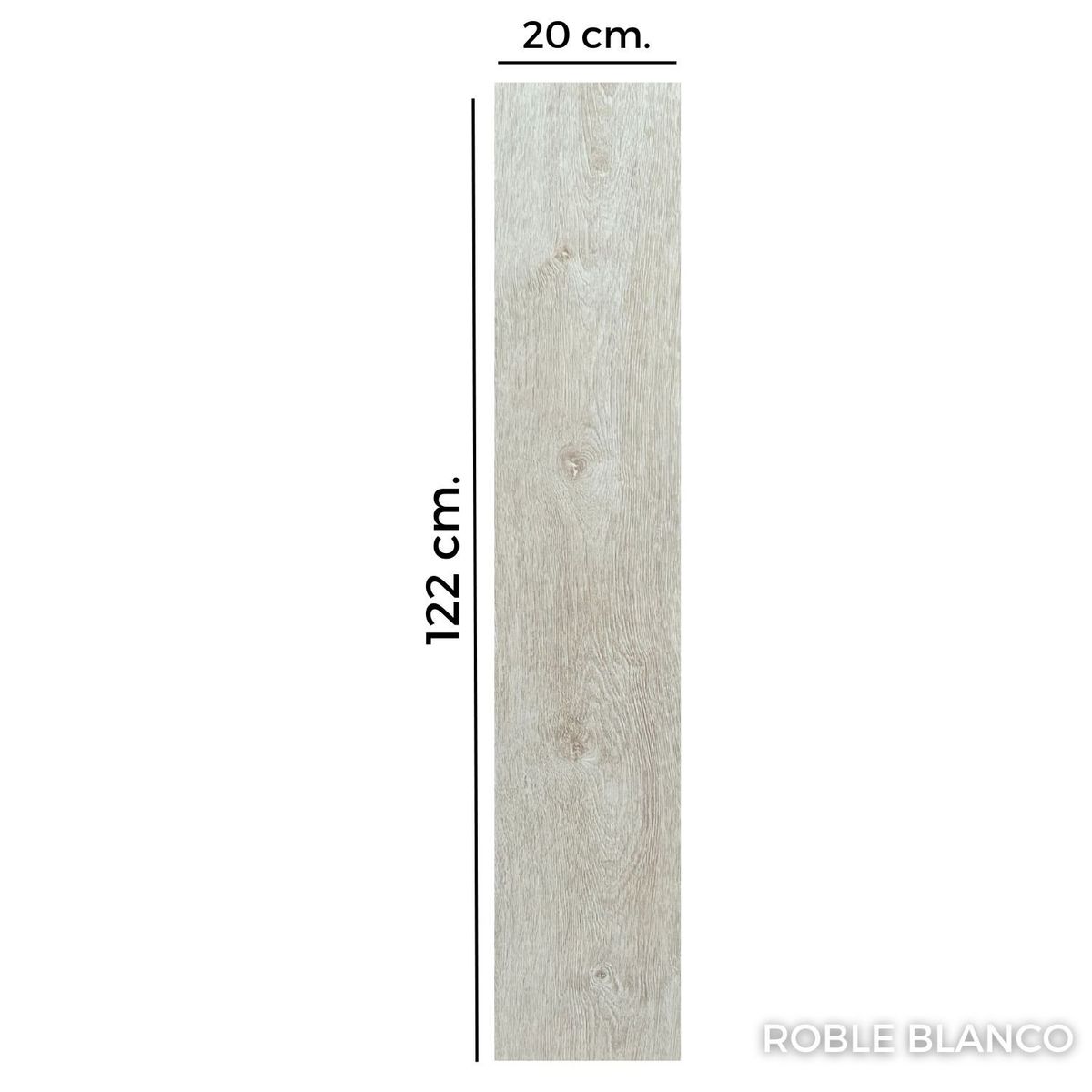JOYTEK - Piso Flotante 8 mm Roble Blanco 122 cm x 20 cm 2.44 m2 ($ POR CAJA)