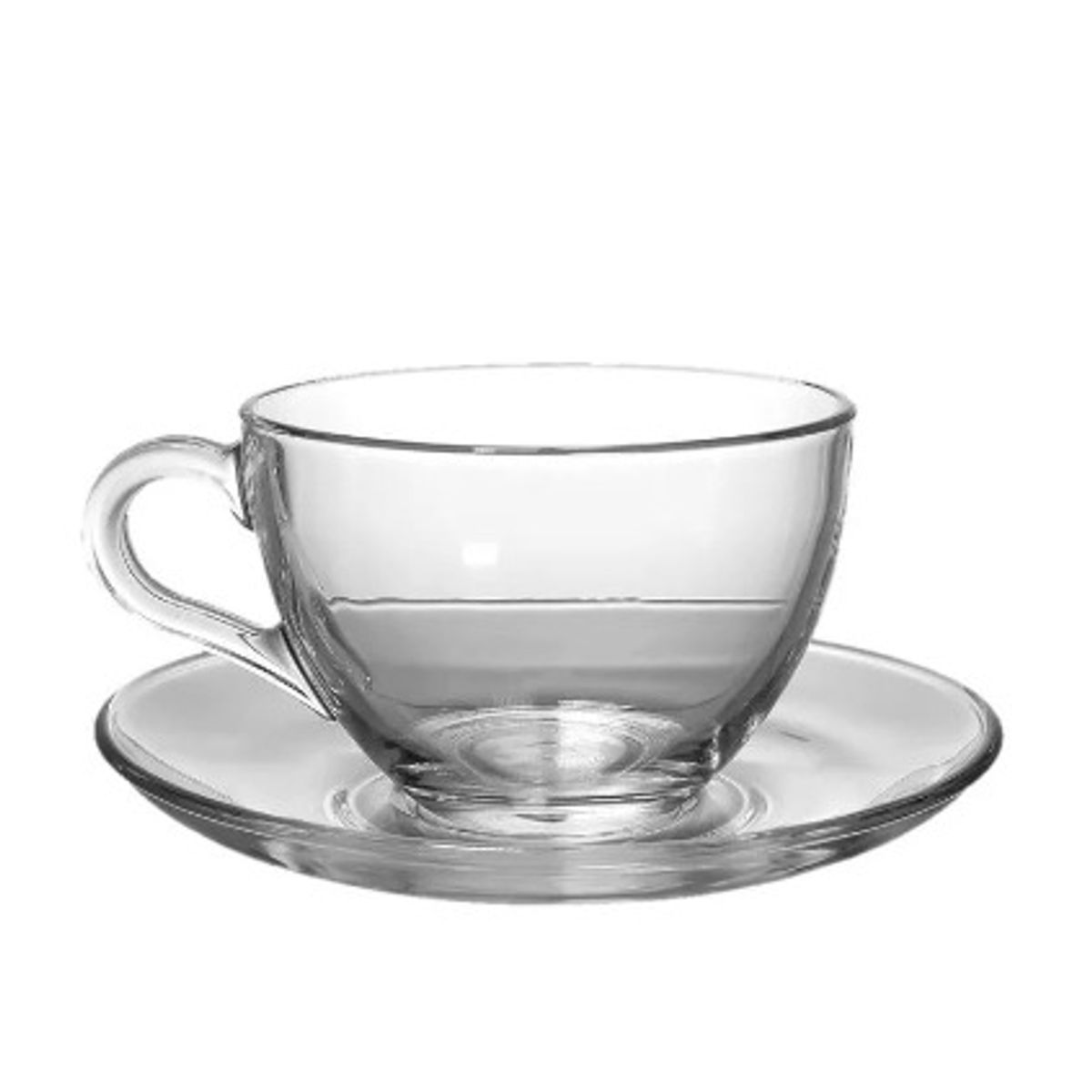 GENERICO - Taza Vidrio Con Asas Para  Cafe Bebidas  Color Transparente