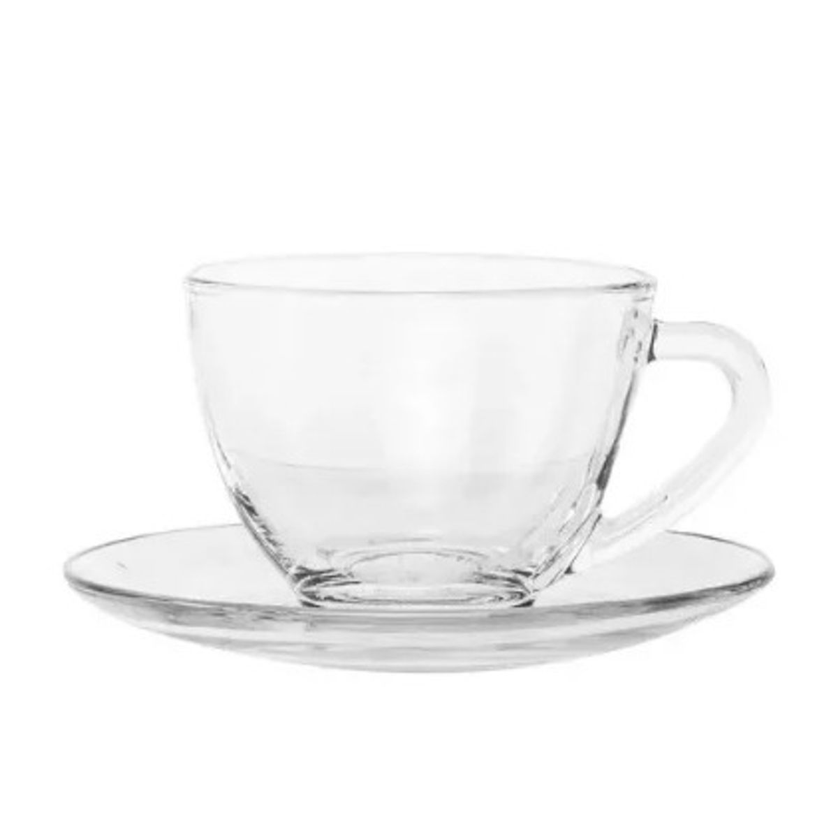 GENERICO - Taza Vidrio Con Asas Para  Cafe Bebidas  Color Transparente