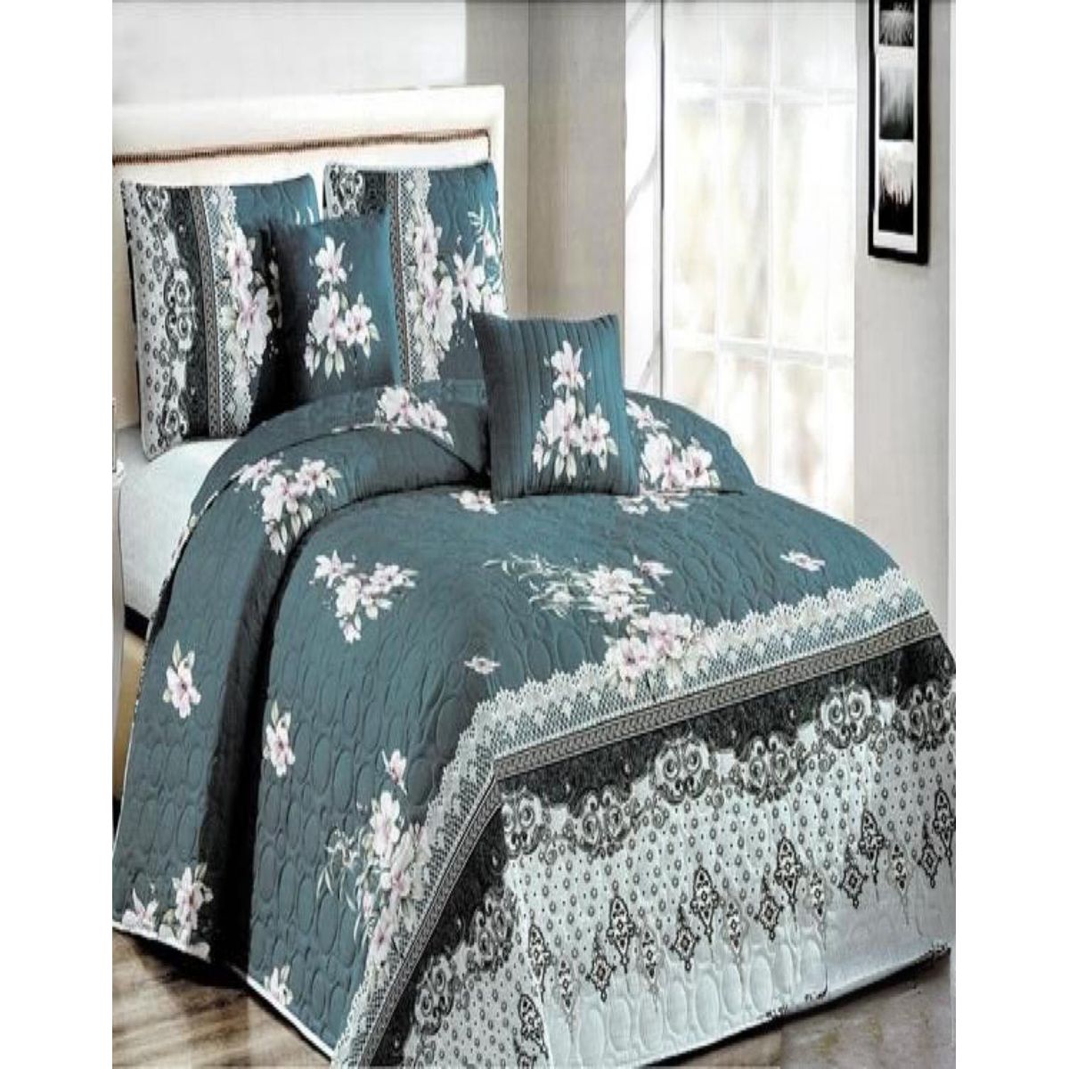 GENERICO - Cubrecama Cobertor Quilt 2 Plaza Primera Verano Q60