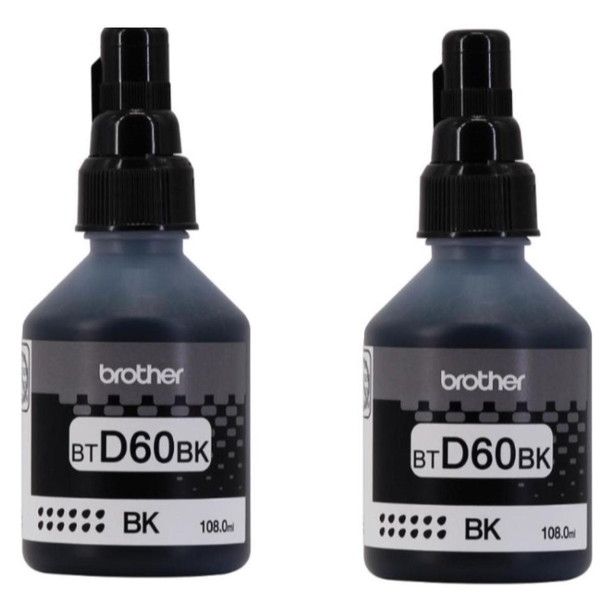 BROTHER - Botellas de Tintas Brother BTD60 Negro Original Pack