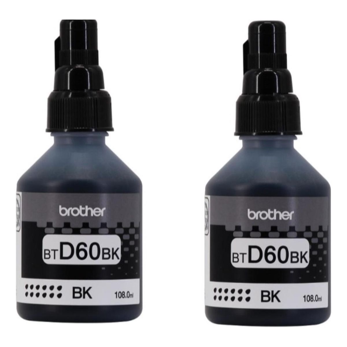BROTHER - Botellas de Tintas Brother BTD60 Negro Original Pack