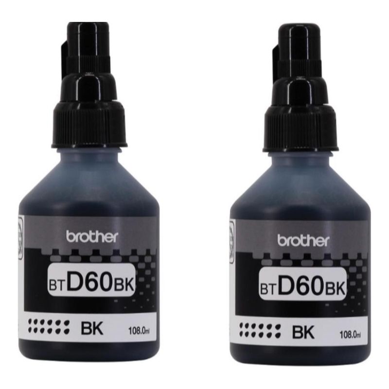 BROTHER - Botellas de Tintas Brother BTD60 Negro Original Pack