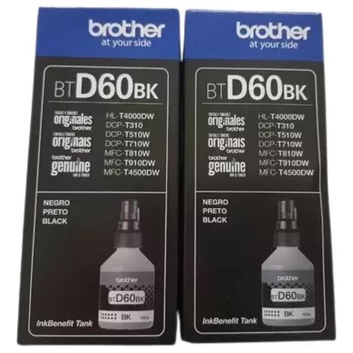 BROTHER - Botellas de Tintas Brother BTD60 Negro Original Pack