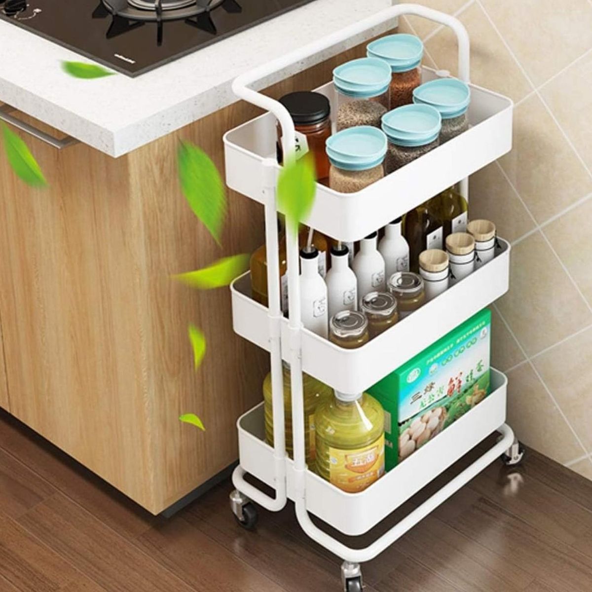 GENERICO - Organizador Con Ruedas Multifuncional Blanco