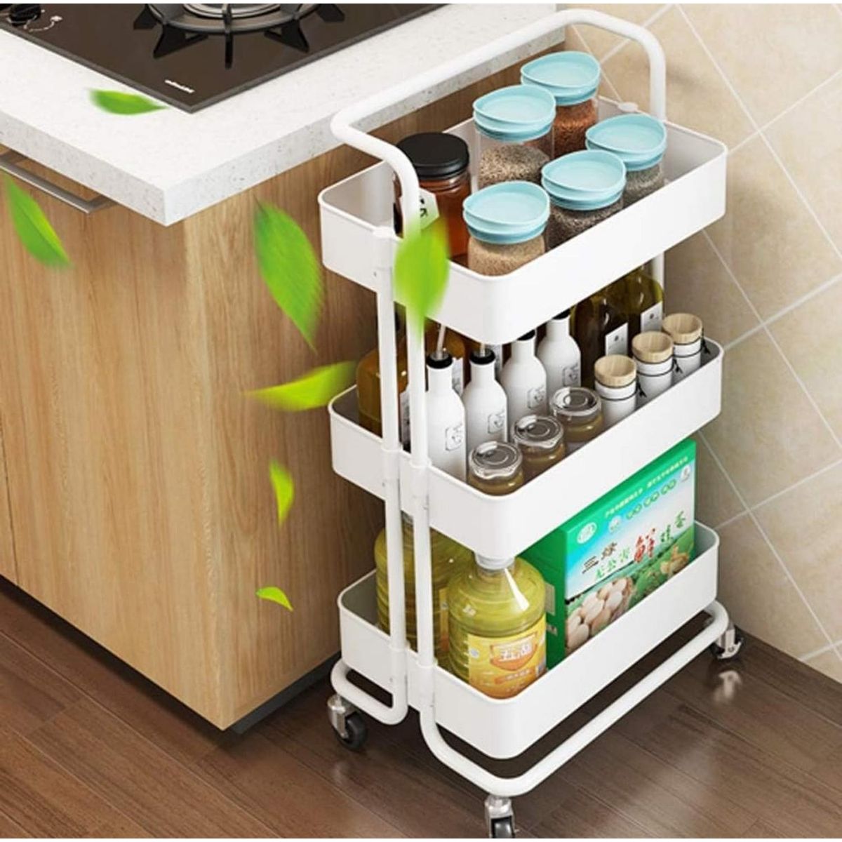 GENERICO - Organizador Con Ruedas Multifuncional Blanco