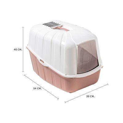 Imagen 2 del producto Arenero Gato Komoda con Filtro Carbon y Pala Rosa Opaco