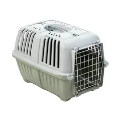 MPS - Jaula Transporte Mascotas Pratiko Metal 1 Verde Opaco