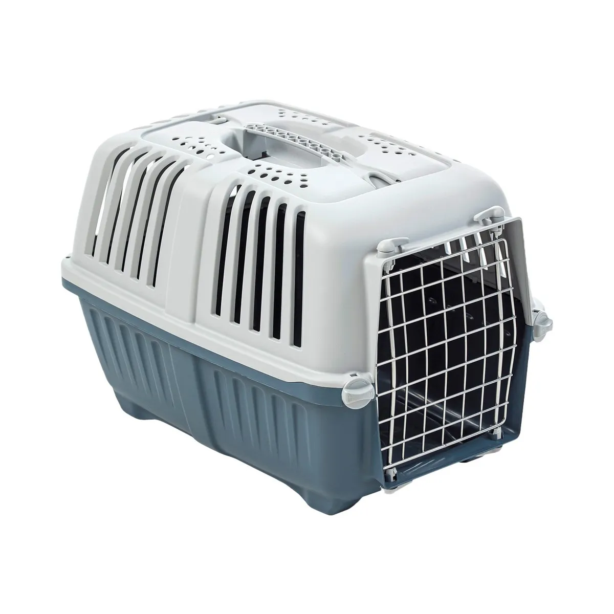 MPS - Jaula Transporte Mascotas Pratiko Metal 1 Azul Opaco MPS